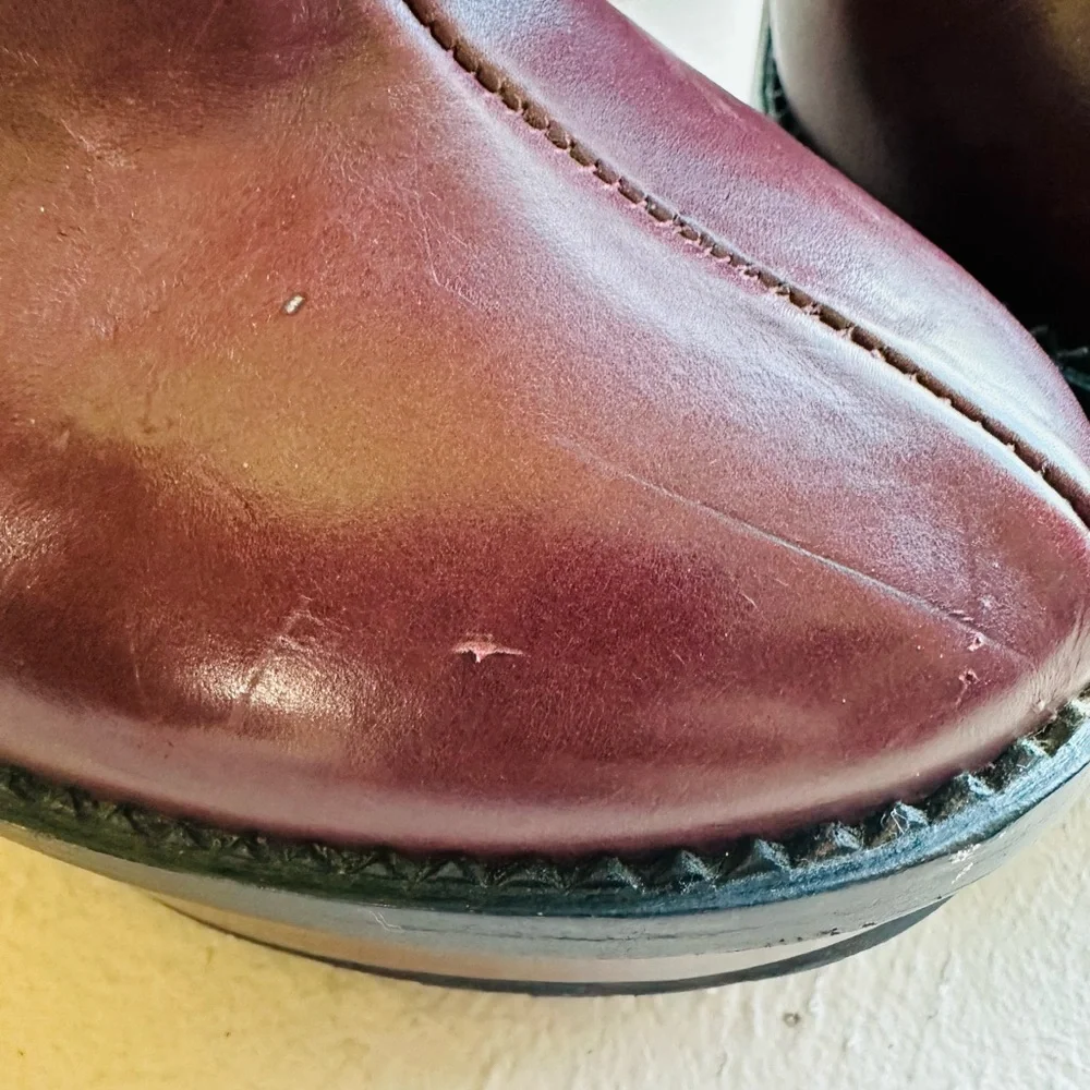 Opening Ceremony Victorian Laetitia 2 Lace Up Lug Boot Wine Retro Color SZ 38/US